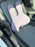 西諾思大頭兔腰靠辦公室靠背墊汽車(chē)靠枕久坐護腰神器車(chē)用兔子腰靠暮光紫 曬單實(shí)拍圖