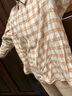 MUJI女式 法蘭絨 襯衫式夾克女外套外衣 25年冬季女裝 上衣 BC2POA5A 暗黃色格紋 S （155/80A） 曬單實(shí)拍圖