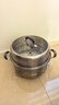 康巴赫304不銹鋼三層蒸鍋蒸籠復底湯蒸鍋多功能防燙鍋具32cm燃氣灶通用 曬單實(shí)拍圖