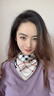 GIAVENTOLA真絲絲巾女100%桑蠶絲方巾母親節生日禮物送女生老婆媽媽長(cháng)輩領(lǐng)導 卡其格子 高檔輕奢實(shí)用百搭禮盒裝 曬單實(shí)拍圖