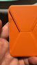Smorss【折疊支架】適用蘋(píng)果MagSafe磁吸卡包通用iPhone17-12系列手機便攜手機支架卡套公交地鐵卡包橙色 曬單實(shí)拍圖