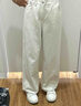 優(yōu)衣庫童裝男童女童寬松直筒長(cháng)褲拉鏈款寬腿闊腿褲褲子26春夏新款483505 483505/01乳白色 160 曬單實(shí)拍圖