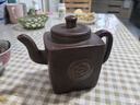 處理老一廠(chǎng)庫存茶壺早期宜興原礦紫砂手工老提梁洋桶紫砂老茶壺 景舟像章大四方 600ml 曬單實(shí)拍圖