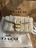 蔻馳（COACH）【禮物】奧萊女士女包絎縫和愛(ài)心掛件TABBY 26號單肩包斜挎包 B4/粉筆白色 曬單實(shí)拍圖