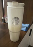 星巴克（Starbucks）杯子 經(jīng)典系列保溫吸管杯 高顏值大容量隨行水杯男女士送禮禮物 漸變款不銹鋼雙飲口提手杯820ml 曬單實(shí)拍圖