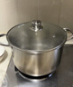 小熊（Bear）304不銹鋼湯鍋 家用燉鍋蒸鍋24cm煮粥鍋燃氣灶通用JG056-P03 曬單實(shí)拍圖