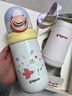 貝親（Pigeon）兒童彩繪插畫(huà)保溫杯水杯寶寶嬰幼兒直飲吸管保溫奶瓶500ml 0-3歲 曬單實(shí)拍圖
