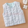棉谷朵兒童純棉花手工馬甲男女寶寶秋冬季加厚居家服裝寶寶背心保暖馬甲 藍色條紋 90cm 曬單實(shí)拍圖