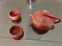 紫來(lái)順 宜興純全手工紫砂壺家用功夫茶具套裝原礦朱泥大紅袍婉玉泡茶壺 【大號】婉玉壺（收藏加購送小杯） 300ml 曬單實(shí)拍圖