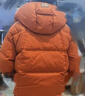 鴨鴨（YAYA）羽絨服女士短款2025年冬季新款時(shí)尚復古格子拼接保暖厚面包服外套 日光橙色 M /160【推薦110-130斤】 曬單實(shí)拍圖
