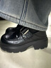 百麗（Belle）復古皮帶扣牛皮樂(lè )福鞋女2026春新商場(chǎng)同款厚底樂(lè )福鞋F2M1DAM6 黑色 36 曬單實(shí)拍圖