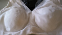松山棉店【小棉花】大胸顯小蕾絲內衣女純棉大碼文胸罩【新款】月光白XL 曬單實(shí)拍圖