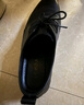 森達父親禮物皮鞋男自營(yíng)真皮牛皮上班商務(wù)正裝男結婚鞋 深黑色 40 曬單實(shí)拍圖