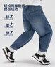 左西男童牛仔褲兒童褲子春裝2026新款男孩春裝中大童長(cháng)褲 牛仔色 150 曬單實(shí)拍圖