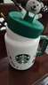 星巴克（Starbucks）杯子金色桂花銅章馬克杯陶瓷帶蓋勺辦公室咖啡杯情侶禮盒伴手禮 金桂杯單杯原盒裝+瓷蓋+勺子 曬單實(shí)拍圖
