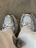 駱駝（CAMEL）老爹鞋男款銀月舒適厚底增高休閑鞋 L24A283742AM 銀色  43  曬單實(shí)拍圖