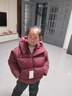 皮爾卡丹（pierre cardin）女童冬裝短款羽絨棉服套裝2025新款洋氣兒童時(shí)髦女孩牛仔褲潮 紫紅色棉衣+黑色哈倫褲 加絨 150 cm 曬單實(shí)拍圖