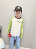 唐獅（TonLion） 男童長(cháng)袖T恤純棉春秋薄款中大童打底衫撞色上衣新款 杏綠 150 曬單實(shí)拍圖