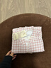 MUJI[自營(yíng)限定款]女士無(wú)側縫 雙層紗織睡衣  軟棉棉內衣 淺粉色格紋 S 曬單實(shí)拍圖