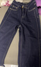 百圖（betu）女裝2026年春季新款牛仔褲顯瘦高腰寬松潮流九分褲褲子女2602T71 深牛仔藍 S （牛仔色預售03/30發(fā)貨） 曬單實(shí)拍圖