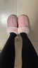 樸西女士棉拖鞋秋冬季家居保暖室內防滑情侶毛絨棉拖鞋 桃粉色 38-39 曬單實(shí)拍圖