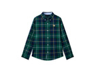 E·LAND KIDS童裝男童襯衫2025年秋季新品復古英倫格子長(cháng)袖上衣 Green綠色/40 150 曬單實(shí)拍圖