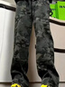 MON-LIST牛仔褲男士秋季直筒寬松美式高街伐木工裝褲子MLK13迷彩軍綠XL 曬單實(shí)拍圖