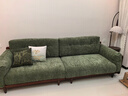 帕沙曼可拆洗云朵布藝沙發(fā)客廳小戶(hù)型中古風(fēng)實(shí)木沙發(fā)雪尼爾綠色MF100-Q 【松山綠】2.8米四人位 抗菌雪尼爾TY74 曬單實(shí)拍圖