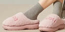 樸西棉拖鞋女士居家秋冬季室內保暖防滑毛絨情侶厚底棉拖 粉色 38-39 曬單實(shí)拍圖