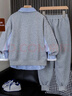 迪莎童話(huà)男童衛衣長(cháng)褲套裝帥氣春秋新款韓版時(shí)尚春秋季兩件套 灰色 160 曬單實(shí)拍圖
