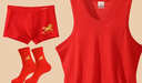 浪莎（LangSha）紅色背心內褲襪男士本命年馬年純棉結婚打底汗衫新年禮物內衣套裝 曬單實(shí)拍圖