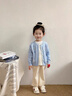 班喜迪女童毛衣春裝2026新款寶寶針織開(kāi)衫兒童洋氣時(shí)髦外套春秋季小童裝 藍色 80 曬單實(shí)拍圖