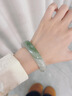亞一[老廟黃金]玉手鐲女士寬條鐲子首飾品紀念日生日禮物送女友老婆 天山翠手鐲*亞一品牌禮盒 52圈口 曬單實(shí)拍圖