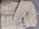 鴨鴨（YAYA）佟麗婭同款輕薄羽絨服女短款秋冬羽絨內膽輕型薄款保暖外套GF 米白色【女款】 M 160 曬單實(shí)拍圖