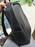 INSHE男士雙肩包2025新款大容量通勤商務(wù)真皮旅行背包14寸筆記本電腦包 黑色 曬單實(shí)拍圖