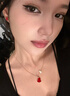 MITHAOL馬年紅瑪瑙雙葫蘆項鏈女 輕奢本命年福祿鎖骨鏈生日禮物送老婆 瑪瑙雙葫蘆項鏈【專(zhuān)柜禮盒裝】 【送禮更顯愛(ài)意】 曬單實(shí)拍圖