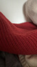 謎秀新年喜慶格紋拼接復古色紅毛衣2026秋冬紅品禮遇季寬松加厚針織衫 紅色  毛衣 M 曬單實(shí)拍圖