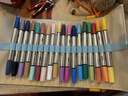 美樂(lè )童年卷卷包丙烯馬克筆雙頭直液式18支/36色不透色可疊色兒童專(zhuān)用 曬單實(shí)拍圖
