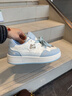 回力（Warrior）貓咪小魚(yú)小白鞋女2026春季新款百搭休閑鞋小眾設計學(xué)生運動(dòng)板鞋女 米藍 37 曬單實(shí)拍圖