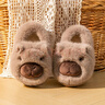 豬爸爸卡皮巴拉兒童棉拖鞋男童秋冬季女童包跟室內防滑保暖毛毛棉鞋棕20 曬單實(shí)拍圖