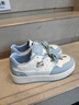 回力（Warrior）貓咪小魚(yú)小白鞋女2026春季新款百搭休閑鞋小眾設計學(xué)生運動(dòng)板鞋女 米藍 37 曬單實(shí)拍圖