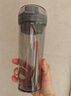 特百惠（Tupperware）晶彩400ml塑料杯男女士學(xué)生運動(dòng)水杯子大容量情人節禮物 高級灰 曬單實(shí)拍圖