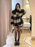 妙奕嘉格子西裝外套女冬季大衣高級感2026新款洋氣短款小個(gè)子小香風(fēng) 黑白格子毛呢小香風(fēng)外套 L 【建議110-125斤】 曬單實(shí)拍圖