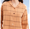 紅豆居家專(zhuān)柜睡衣女秋冬純棉厚款梭織磨毛格紋女士家居服套裝 曬單實(shí)拍圖