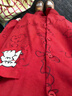 倩升情侶款紅色本命年長(cháng)袖睡衣男女2026新款春秋季可愛(ài)卡通小狗家居服 80046AH 可愛(ài)小狗 女款 L 曬單實(shí)拍圖
