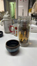 希樂(lè )（cille）玻璃杯雙層玻璃水杯男士商務(wù)帶茶隔大茶水分離杯便攜創(chuàng  )意泡茶杯 黑色（加厚） 400ml 曬單實(shí)拍圖