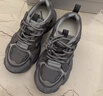 百麗（Belle）機能風(fēng)拼接老爹鞋女2026春新商場(chǎng)同款厚底增高休閑鞋F1H1DAM6 灰色 37 曬單實(shí)拍圖