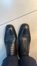德賽（DESAI）三接頭男鞋商務(wù)正裝皮鞋男牛津增高英倫婚鞋 黑色    42    曬單實(shí)拍圖