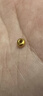 金玉白黃金轉運珠999足金小金珠DIY手串隔珠小配件金豆隔片珠寶首飾純金 光面算盤(pán)珠一顆：約0.03g 曬單實(shí)拍圖