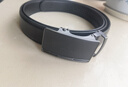 啄木鳥(niǎo)皮帶加長(cháng)男大碼真皮自動(dòng)扣牛皮特長(cháng)胖子腰帶商務(wù)休閑肥褲帶 黑色邊 140cm 曬單實(shí)拍圖